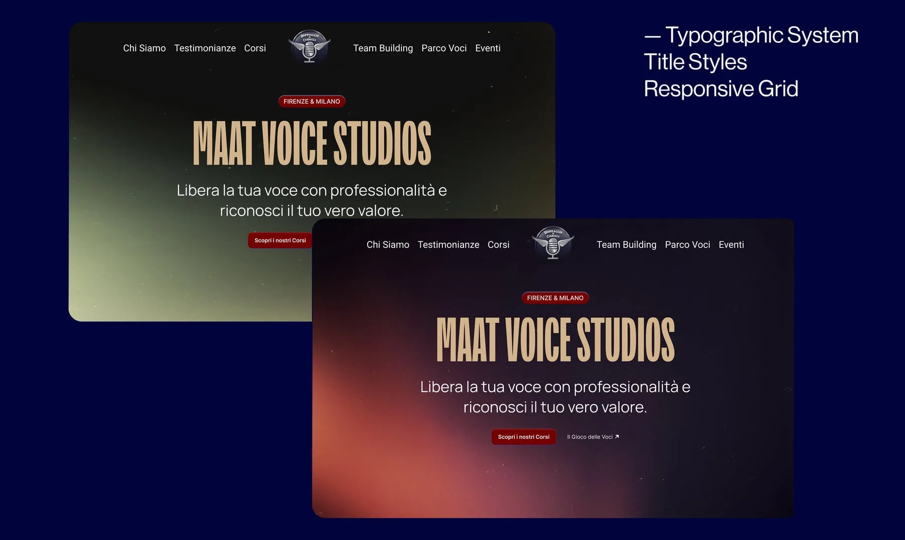 Maat Voice Studios — Texture e material identity